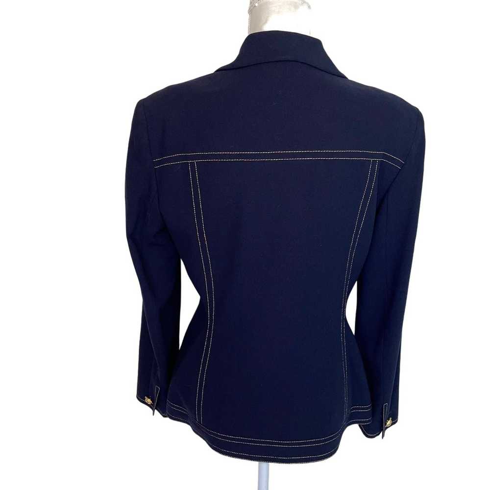 Anne Klein Anne Klein Womens Wool Jacket Navy Blu… - image 2