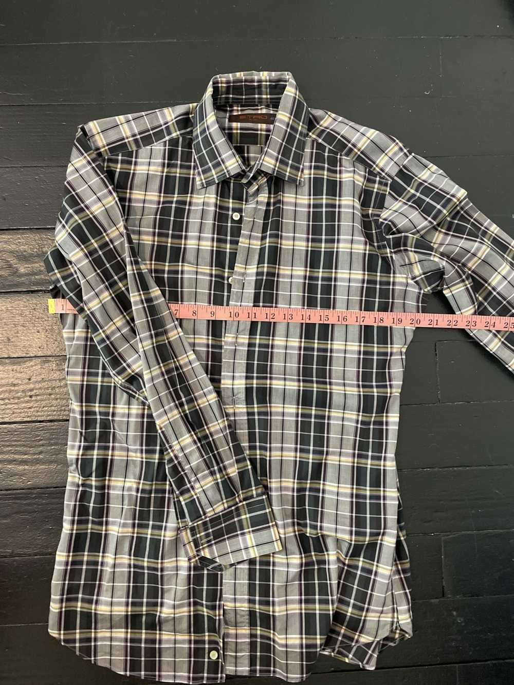 Etro Etro black/white/grey check shirt - image 1