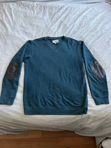 Maison Margiela Margiela Crewneck W/ Leather Elbo… - image 1