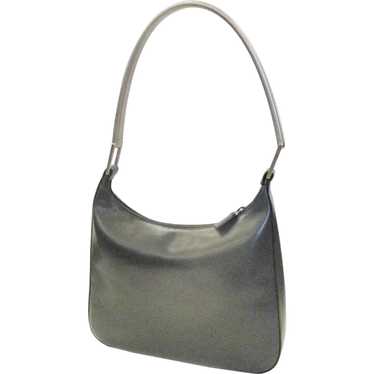 Prada Charcoal Leather Handbag circa 90s