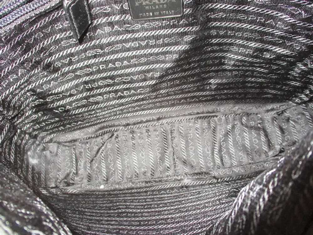 Prada Charcoal Leather Handbag circa 90s - image 4