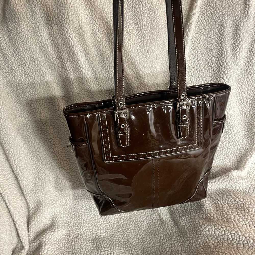 Coach Patent leather tote - image 2