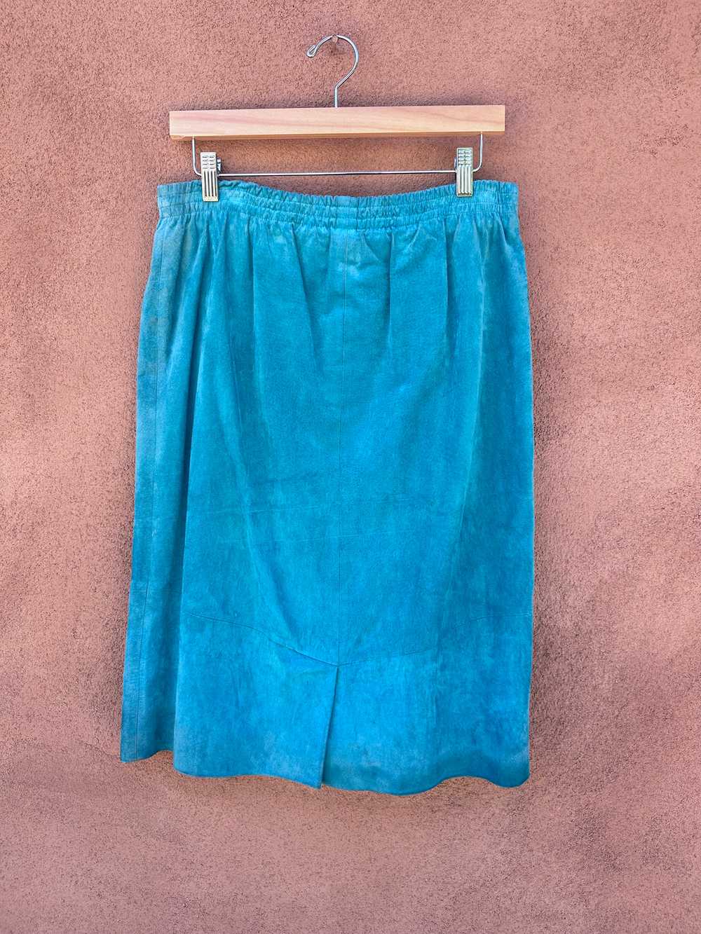 Blue Suede Skirt by LaVogue - Large - image 2