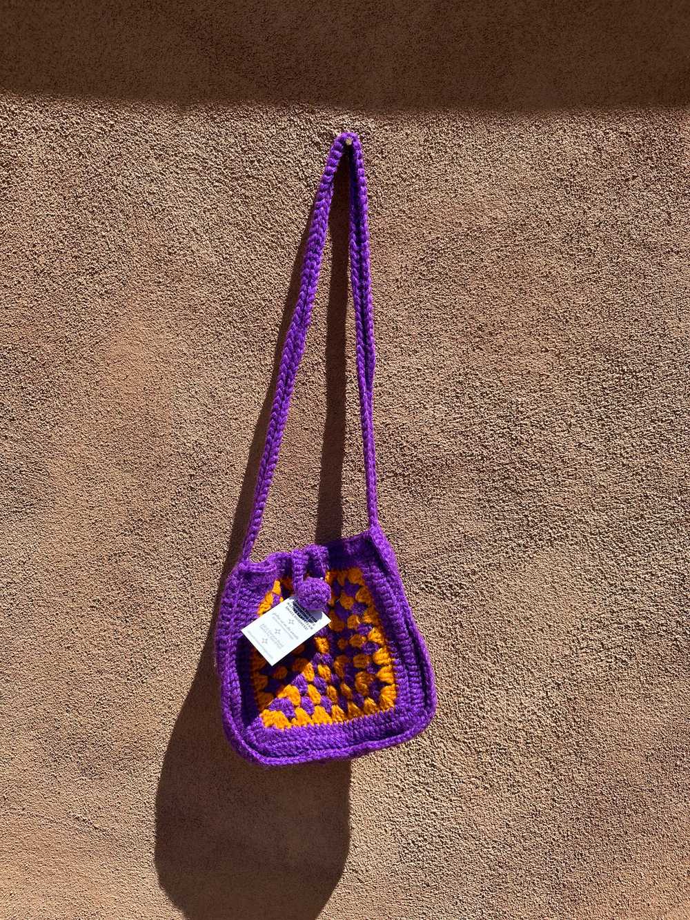 Purple and Tangerine Crochet Purse - image 1