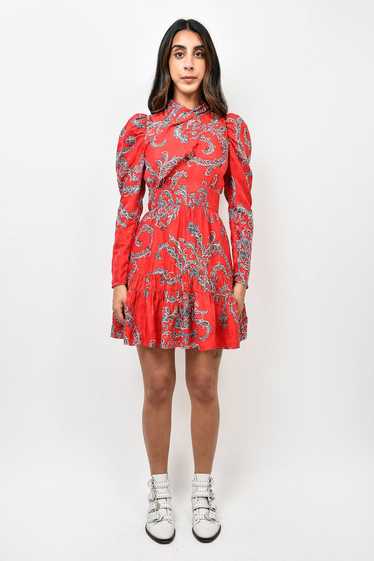 sandro red paisley dress - Gem