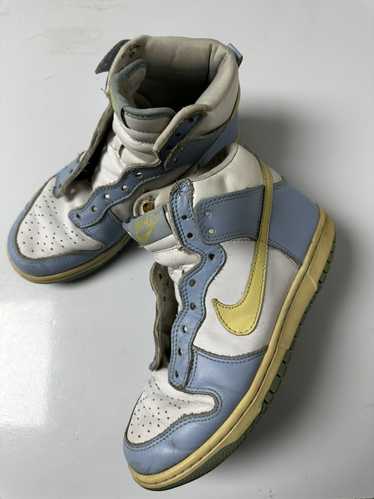 Nike × Vintage 2004 Nike Dunk High Ice Blue-Yellow