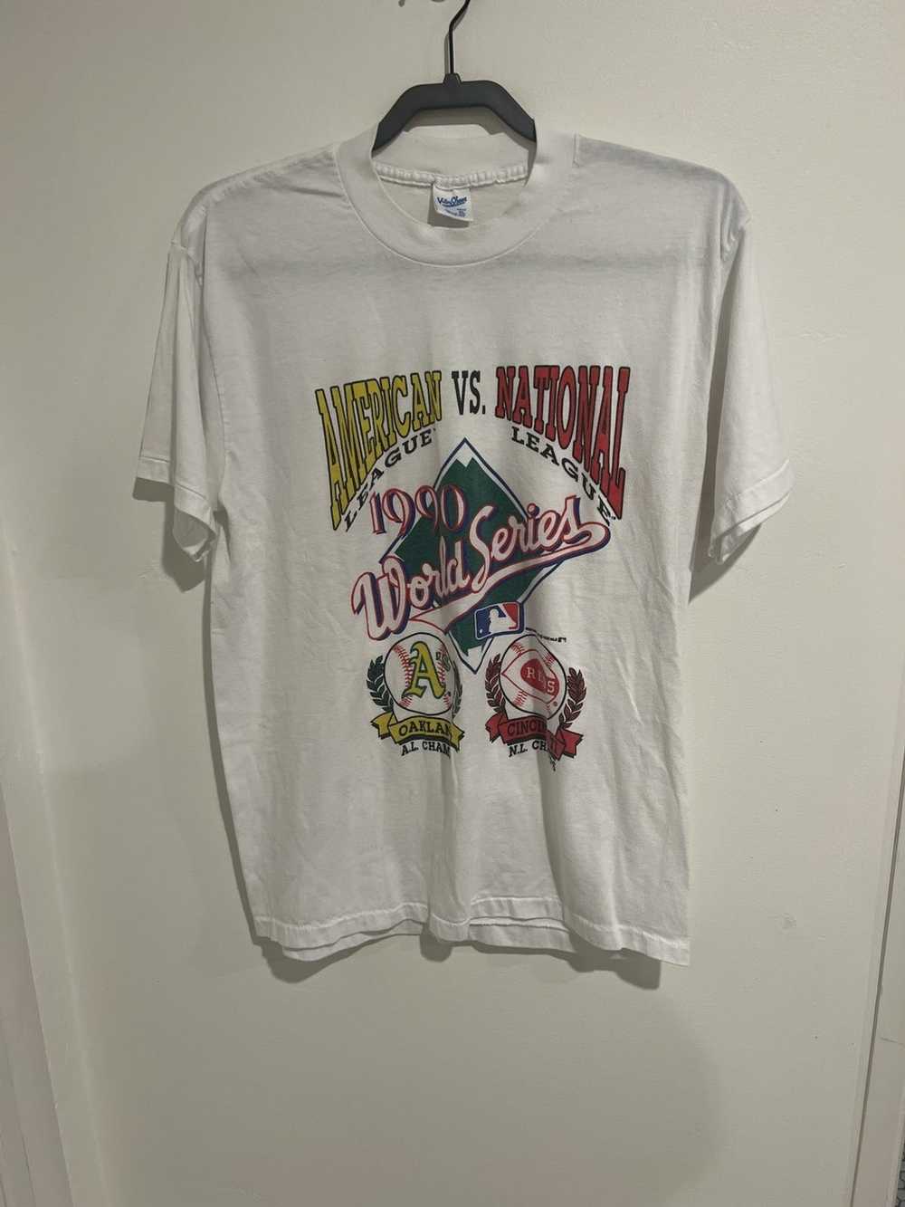 Vintage 1990 A’s vs Reds World Series Tee - image 1