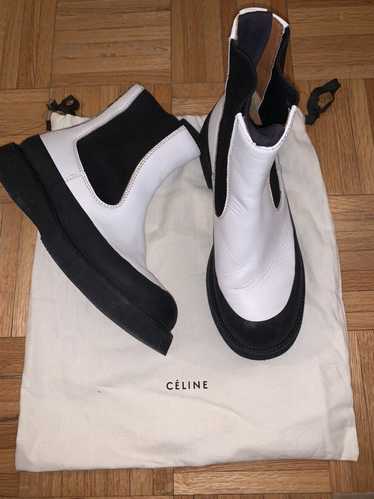 Old Céline T-Shirt in White and Gray Phoebe Philo