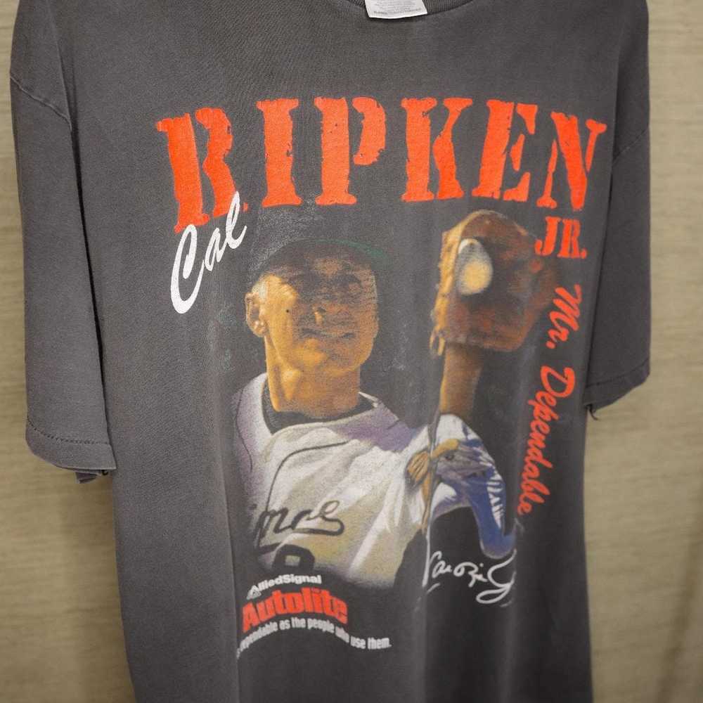 Vintage True Fan Black Baltimore Orioles Cal Ripken 8 T Shirt Men Size XL  2001