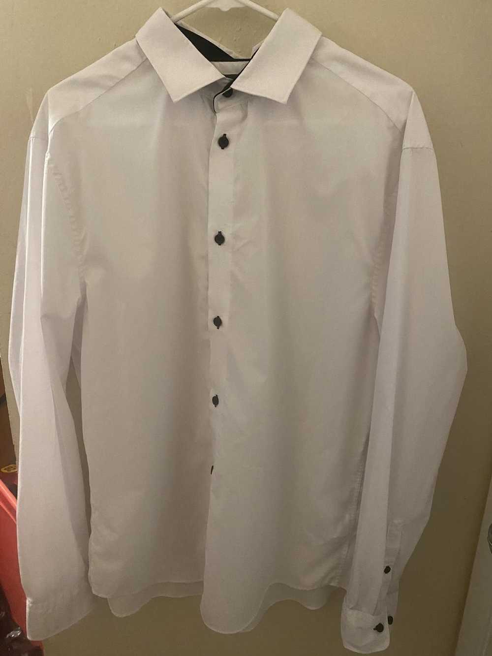 H&M Divided Mens L Vintage Wash Button Front Long Sleeve Shirt