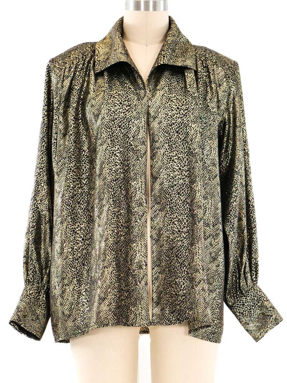 Yves Saint Laurent Metallic Jacquard Jacket - image 1