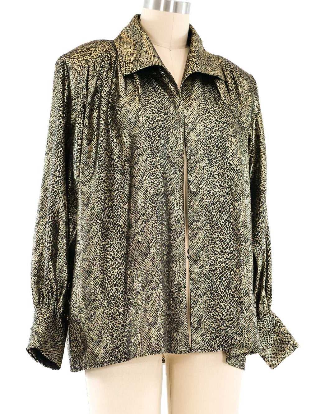 Yves Saint Laurent Metallic Jacquard Jacket - image 3