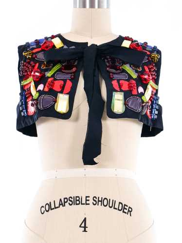 Yves Saint Laurent Jeweled Cropped Vest