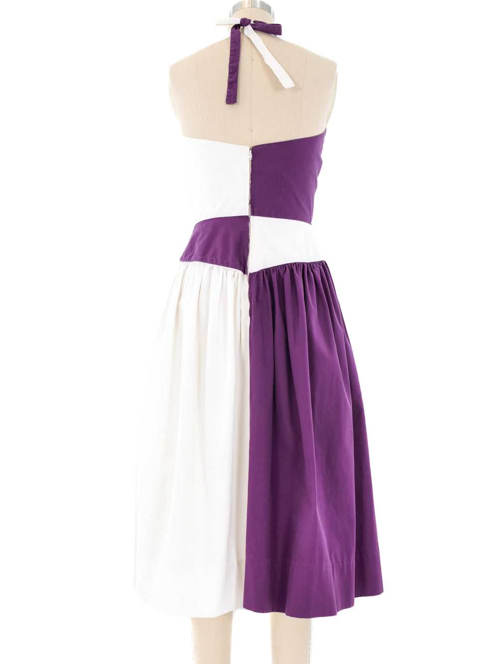 Adele Simpson Colorblock Halter Dress - image 4