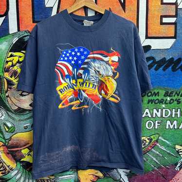 Streetwear × Vintage Y2K Born Wild Eagle Tee Size… - image 1