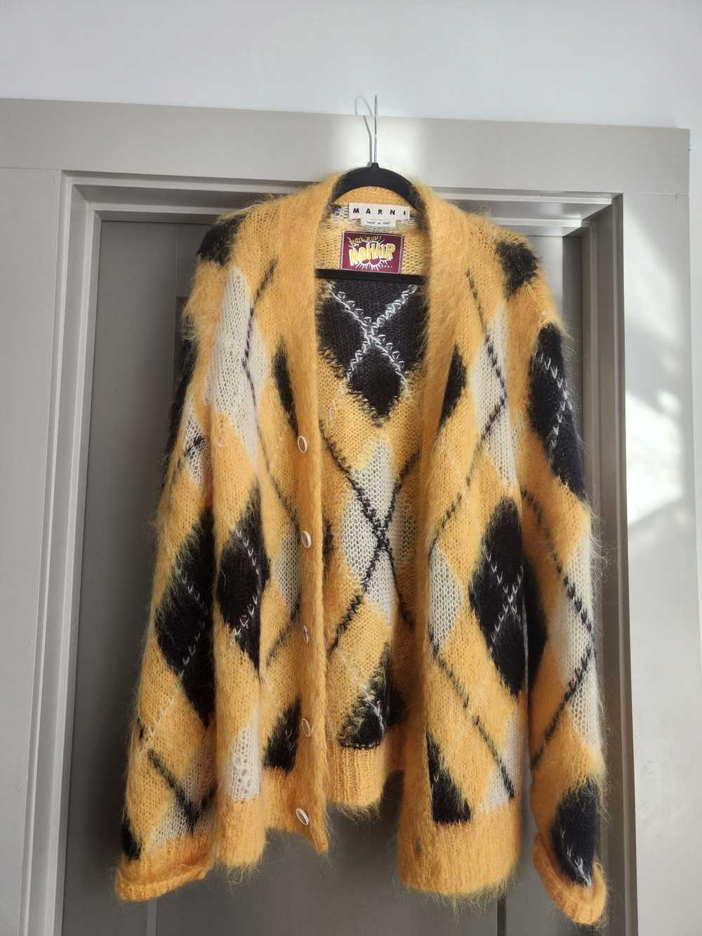 Marni Marni argyle mohair cardigan - image 4