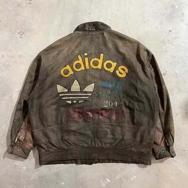 🔥EPIC Vintage 80s DAPPER DAN ADIDAS RUN DMC Celebrity Hip Hop Leather  Jacket L