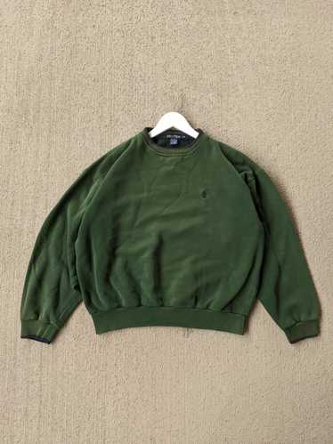 Nautica × Vintage vtg Nautica green boxy sweatshir
