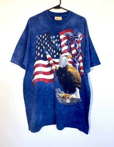 Vintage Vintage American Flag Eagle T Shirt Tie Dy