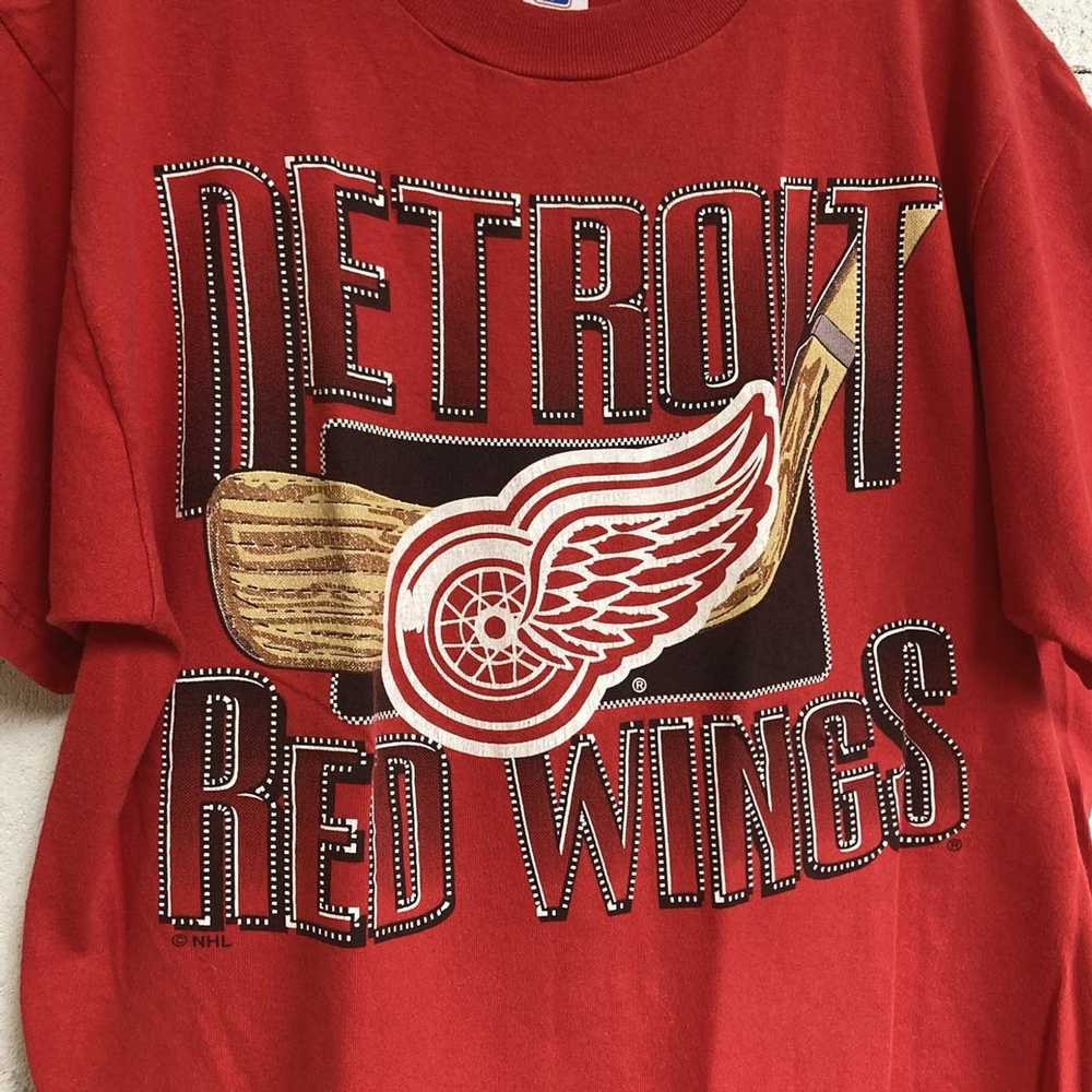Vintage vintage Detroit Red Wings NHL tee - image 3