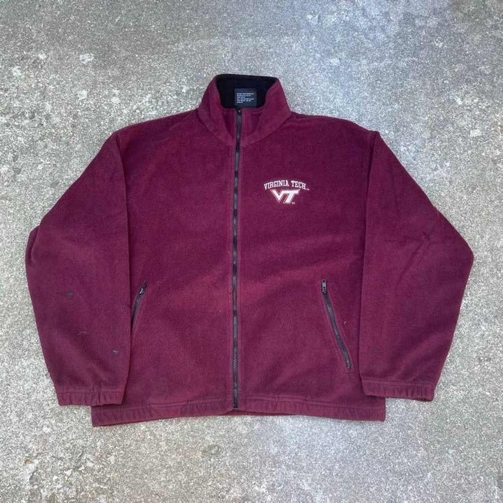 Collegiate Y2K Virginia Tech Hokies Zip-Up Fleece… - image 2