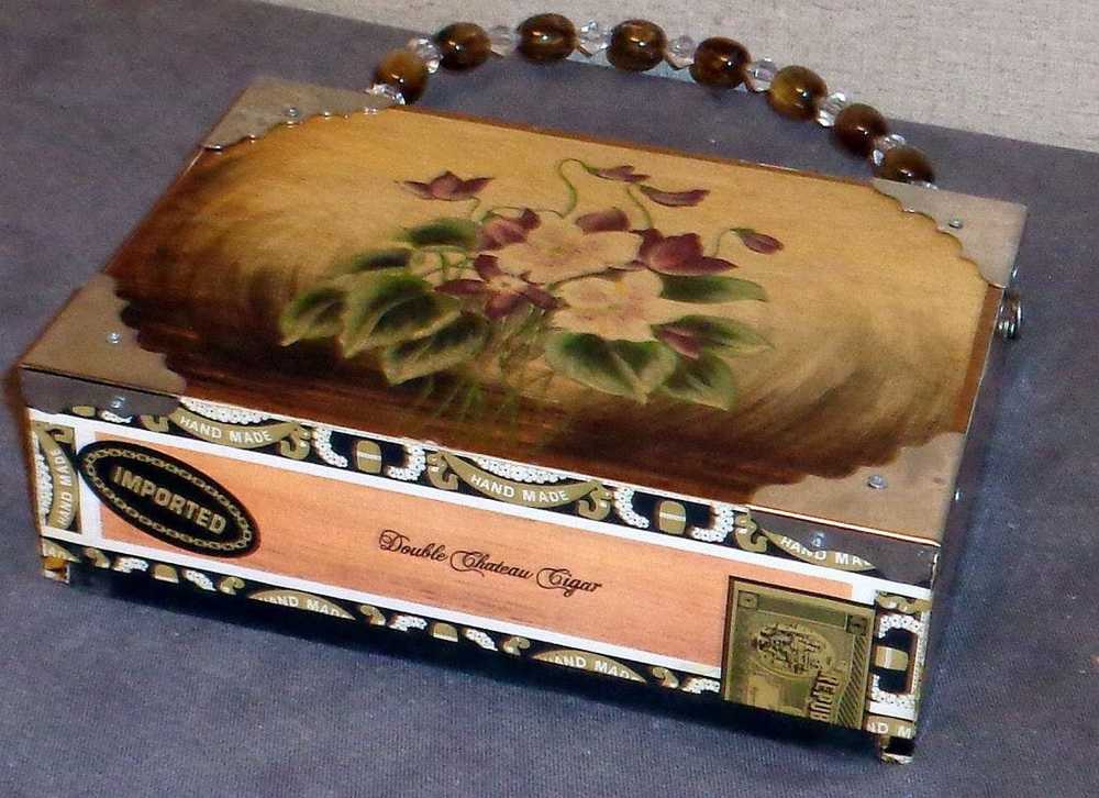 Handmade Cigar Box Clutch Purse - image 3