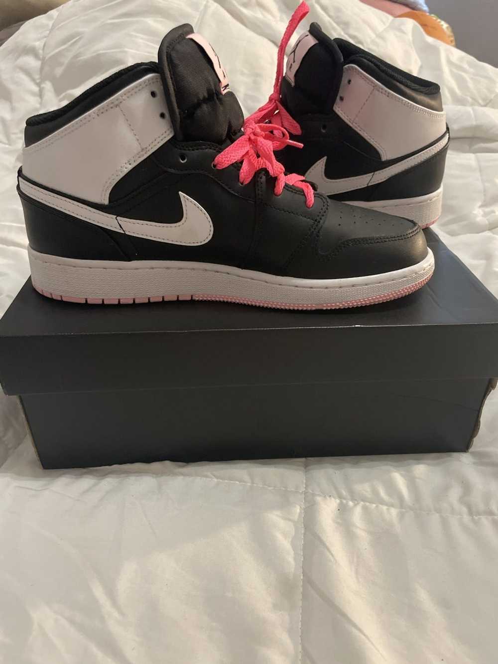 Nike Air Jordan 1s mid black/white -arctic punch - image 6