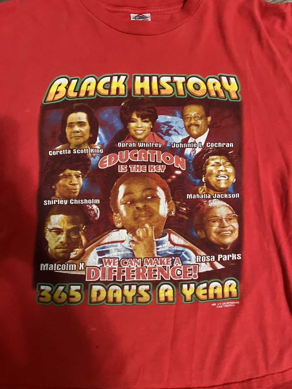 Vintage Red Black History Shirt - image 2