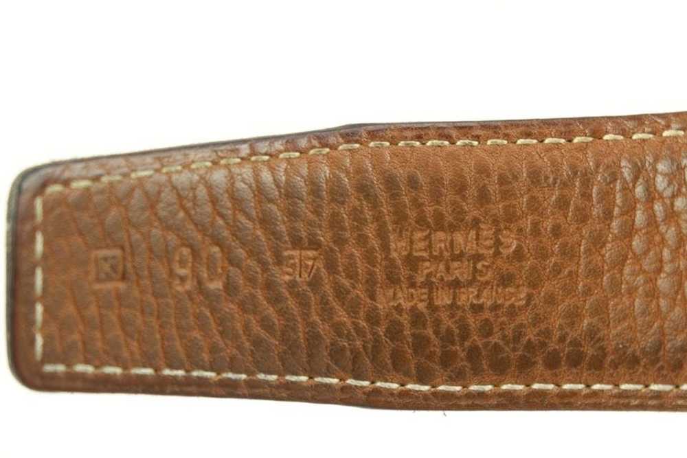 Hermes Hermès Size 90 Lucky Reversible H Logo Bel… - image 11