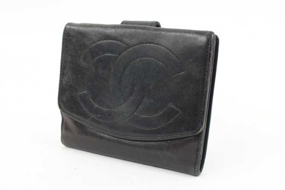 Chanel Chanel Black CC Logo Coin Purse Change Pou… - image 12