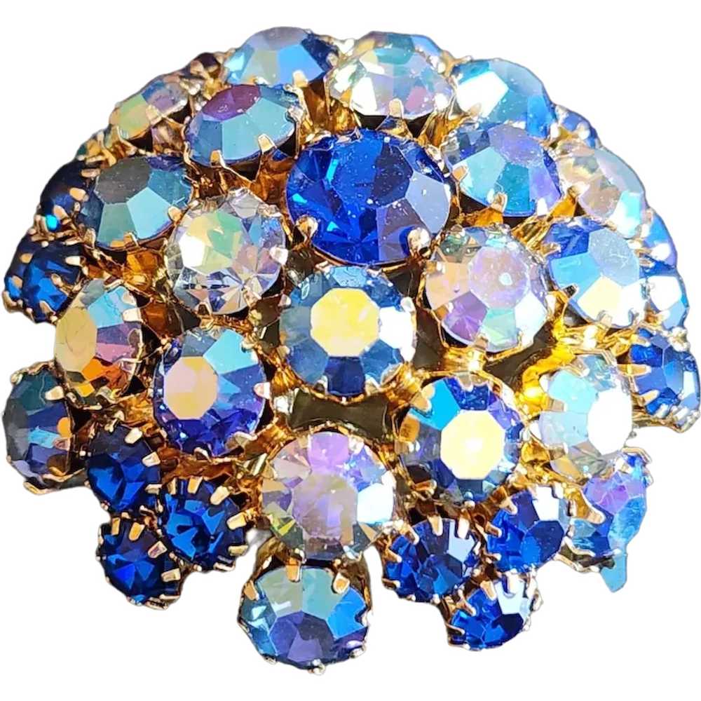 Vintage Signed Warner Sparkly Domed Brooch [A1699] - image 1