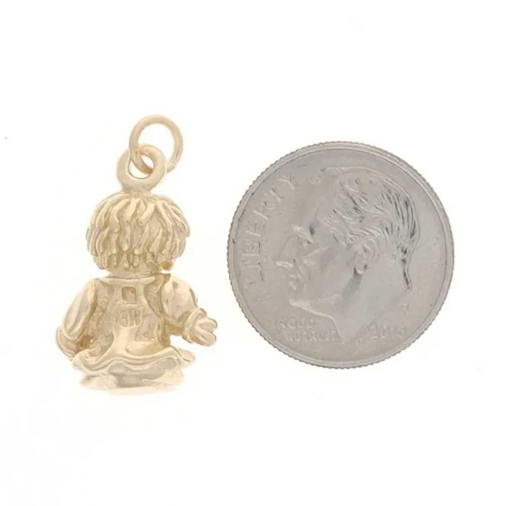 Yellow Gold Raggedy Ann Doll Charm - 14k Classic … - image 3