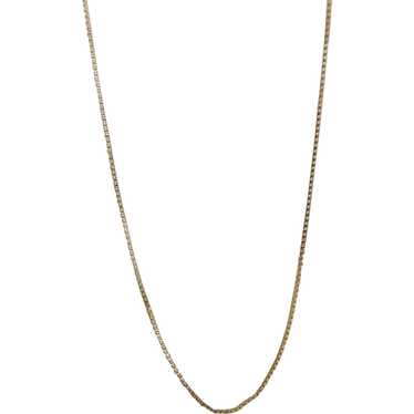 14k dainty Box chain necklace. 14k GOLD Box Chain… - image 1