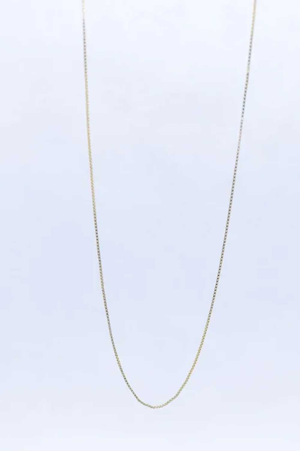 14k dainty Box chain necklace. 14k GOLD Box Chain… - image 4