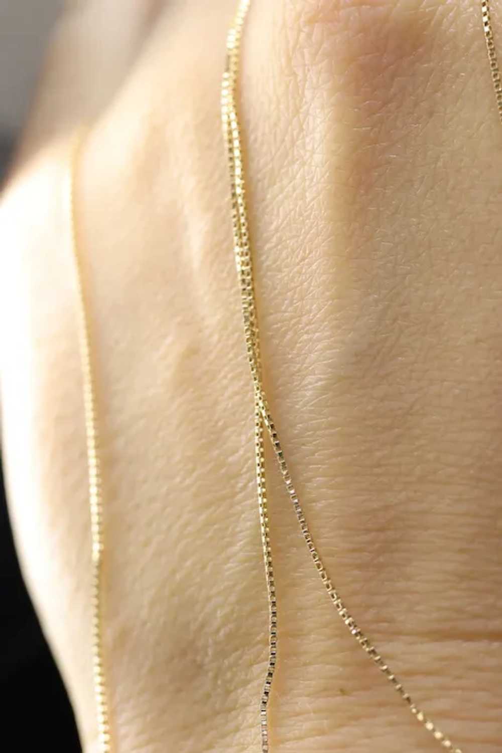 14k dainty Box chain necklace. 14k GOLD Box Chain… - image 7