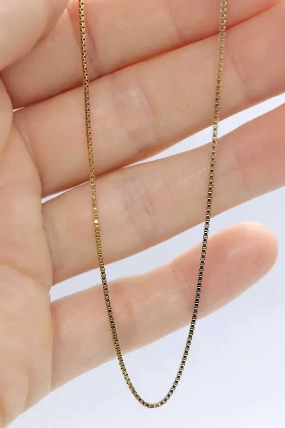 8k dainty Box chain necklace. 333 GOLD Box Chain … - image 5