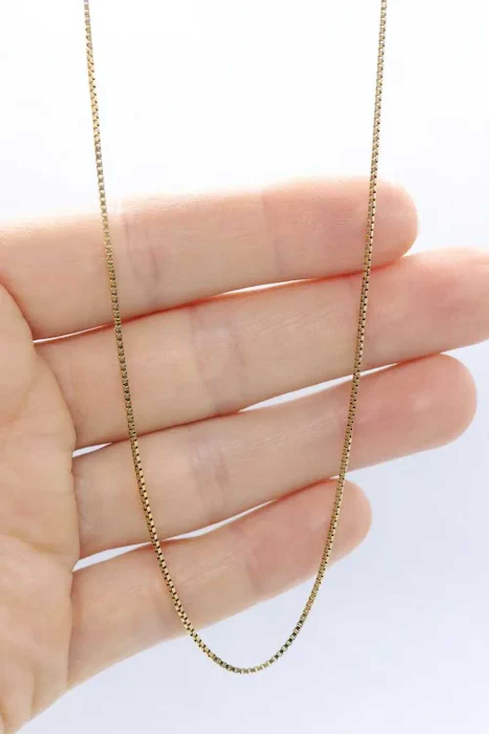 8k dainty Box chain necklace. 333 GOLD Box Chain … - image 6