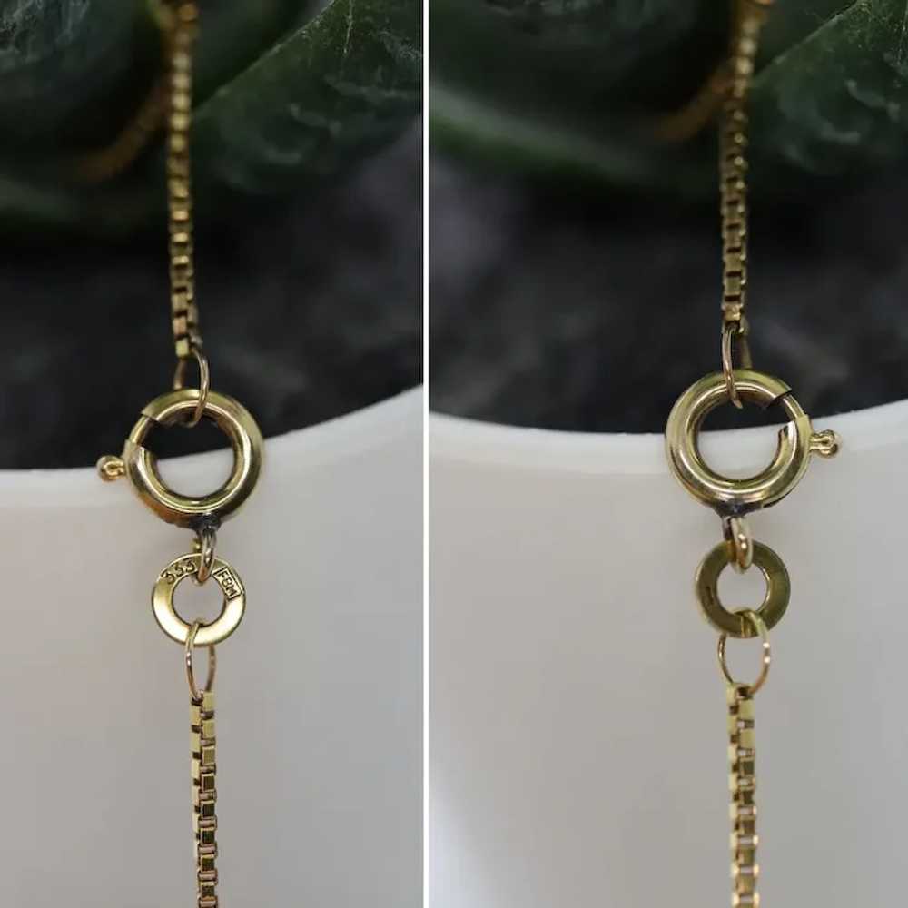 8k dainty Box chain necklace. 333 GOLD Box Chain … - image 8