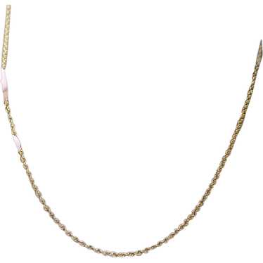 14k Rope Necklace. PERU 14k Hollow rope necklace. 