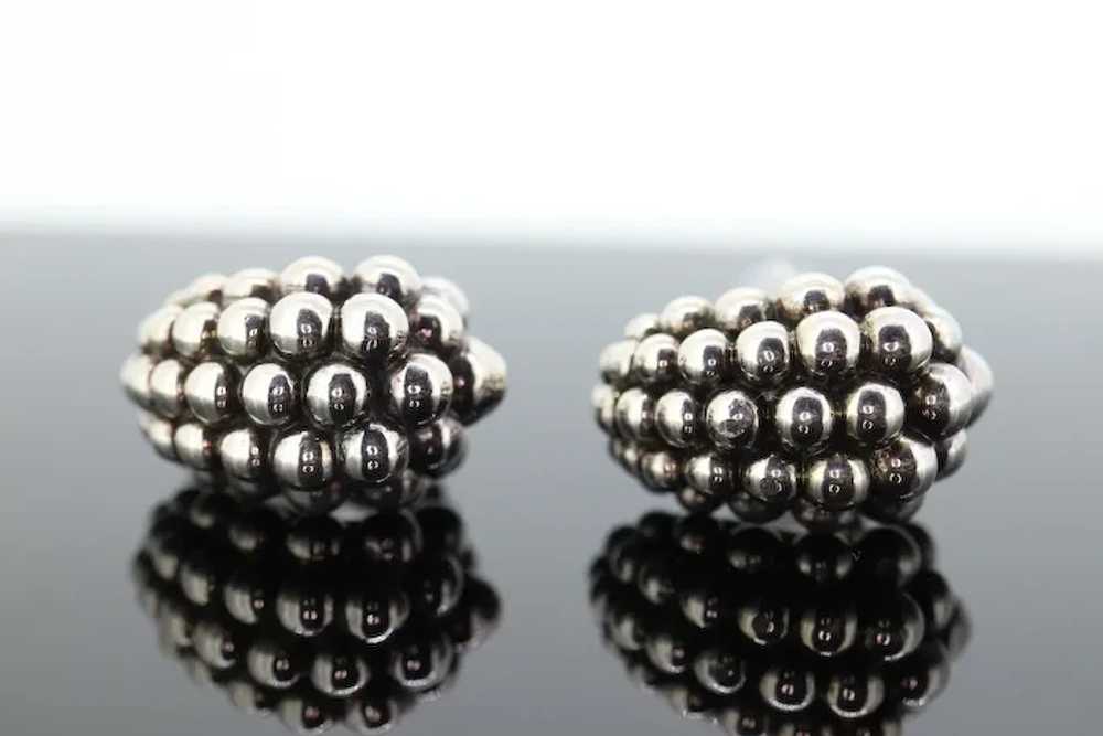 LAGOS Caviar Earrings. Sterling Silver Bubbly Hea… - image 6