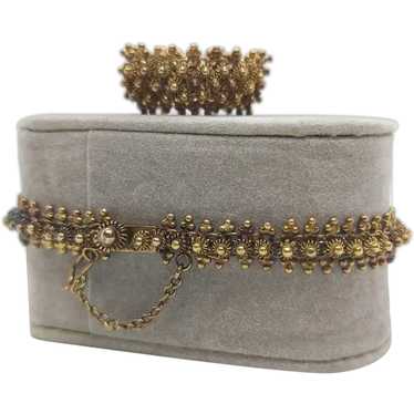 18k Gold BEAD mesh Bracelet and Ring. 18k Gold Ha… - image 1