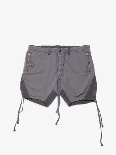 Greg Lauren Charcoal Fleece Tent Slim Fit Short