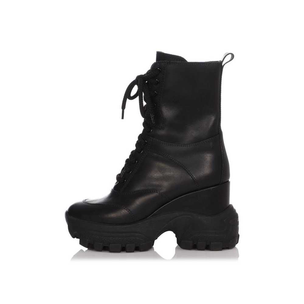 Miu Miu Leather lace up boots - image 1