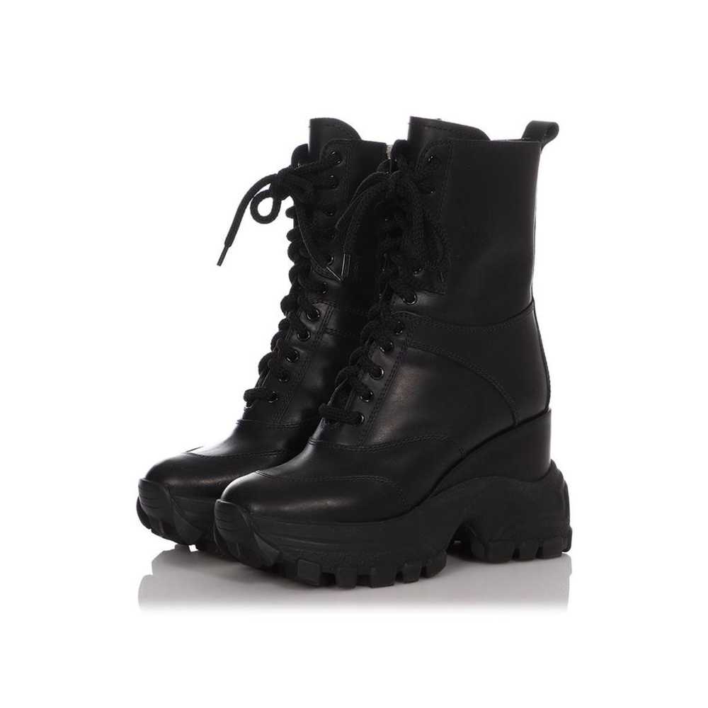 Miu Miu Leather lace up boots - image 3