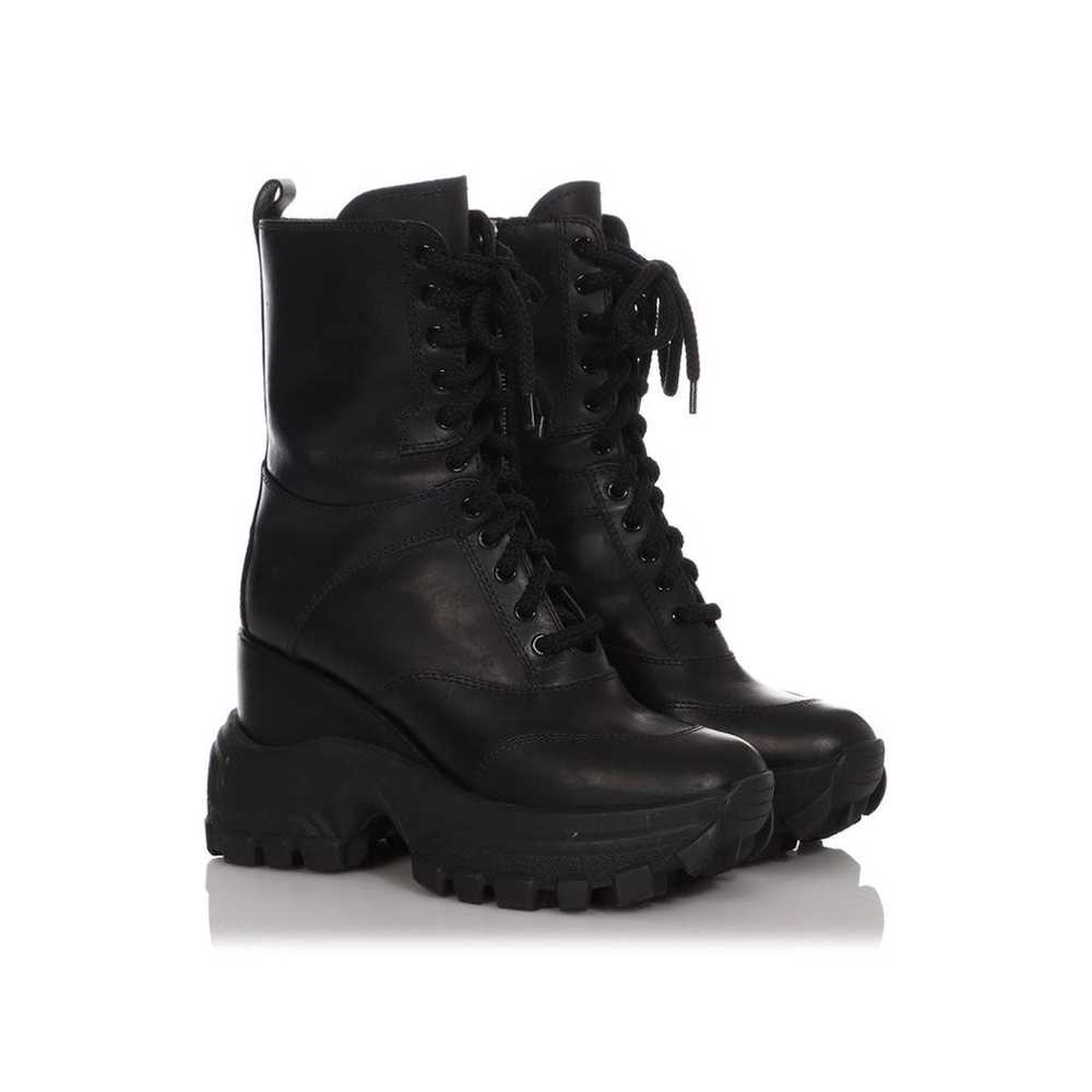 Miu Miu Leather lace up boots - image 5
