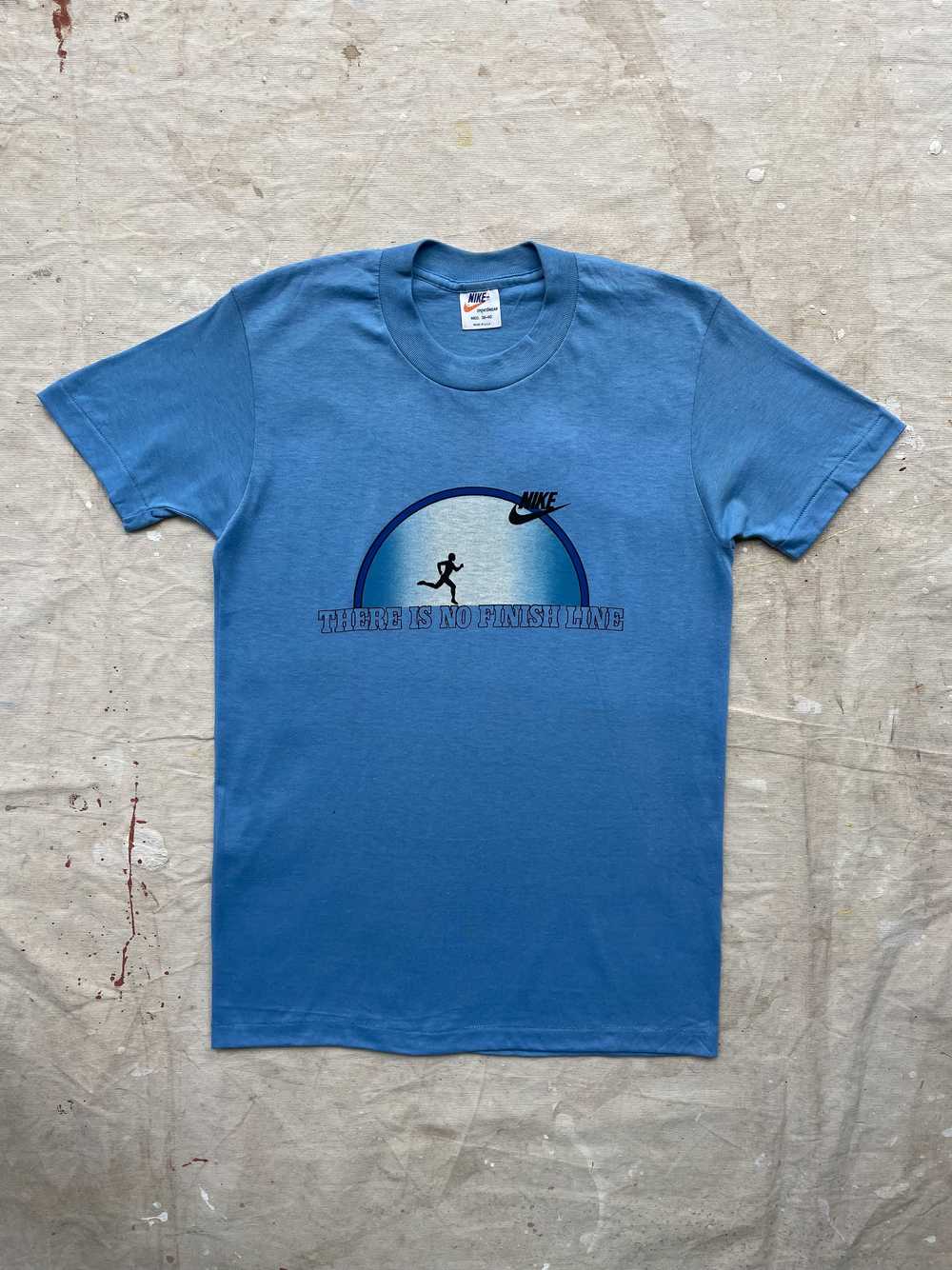 70's Nike "There Is No Finish Line" T-Shirt—[L] - image 1