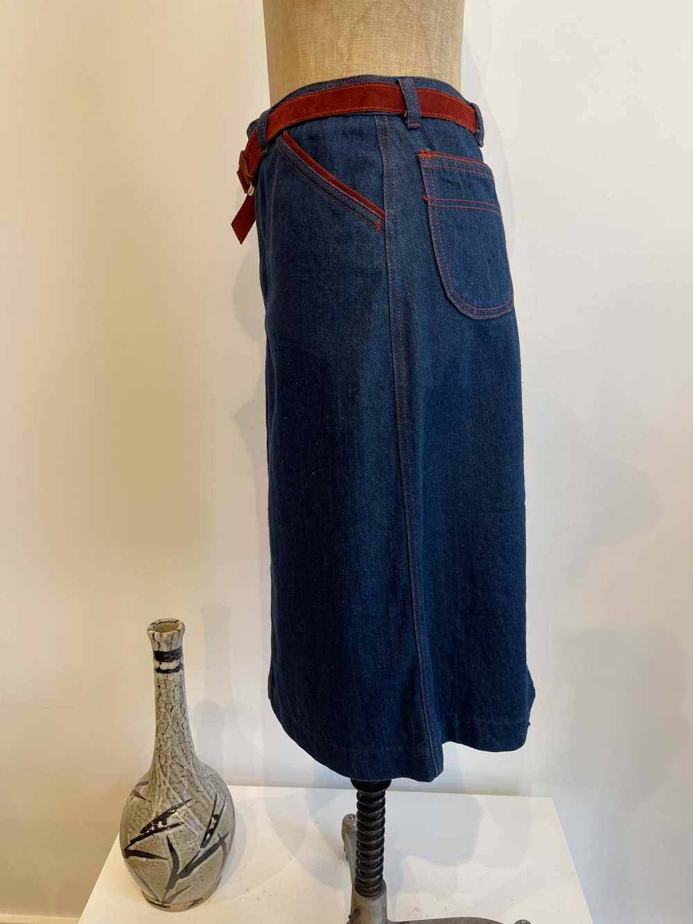 Vintage Bill Blass Denim Skirt - image 3
