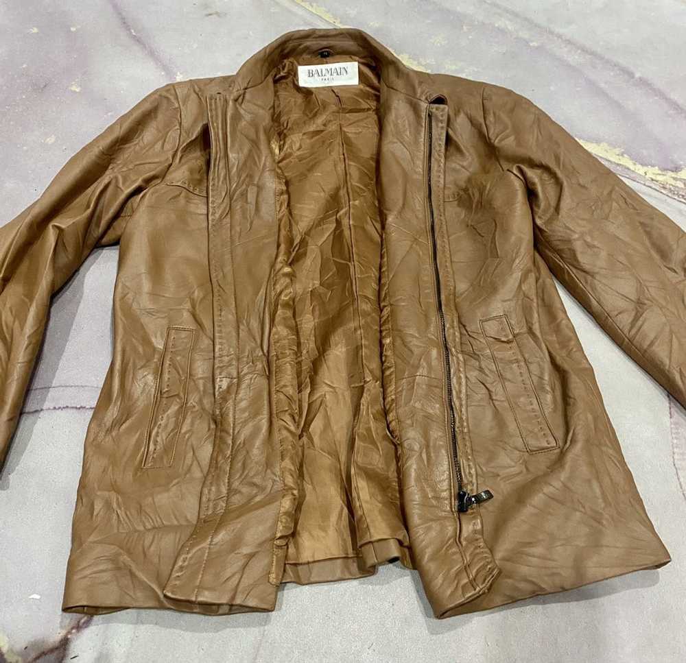 Balmain × Pierre Balmain balmain leather jacket - image 3