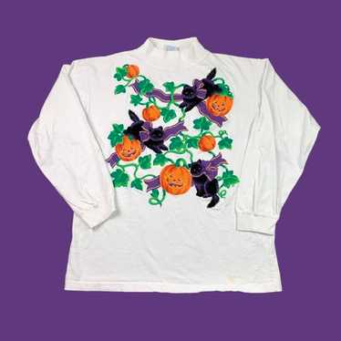 Vintage 80s Halloween mock neck - image 1