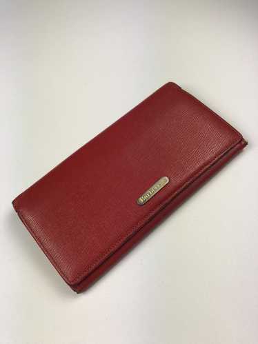 Burberry Burberry red check leather long wallet